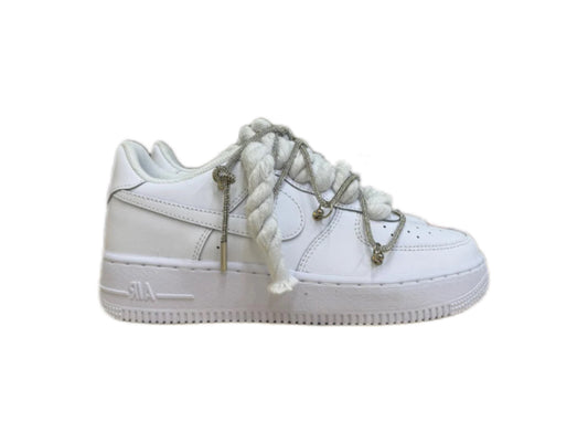 Nike Air Force 1 Low White - Biele Rope Šnúrky x Diamont Laces White